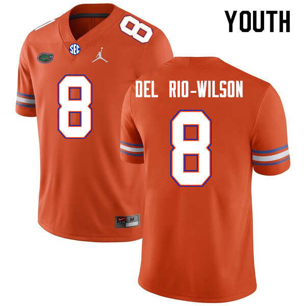 Youth #8 Carlos Del Rio-Wilson Florida Gators College Football Jerseys Sale-Orange
